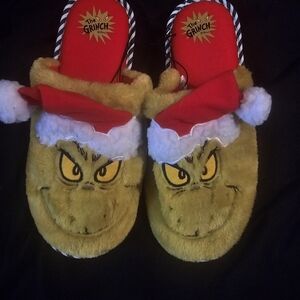 The Grinch Plush Holiday Slippers - Yellow/Red